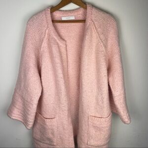 O.Z.O.C Baby Pink Heavy Knit Cardigan Sweater